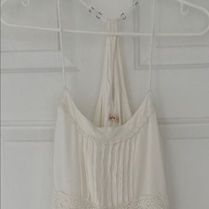 Hollister small white boho mini dress